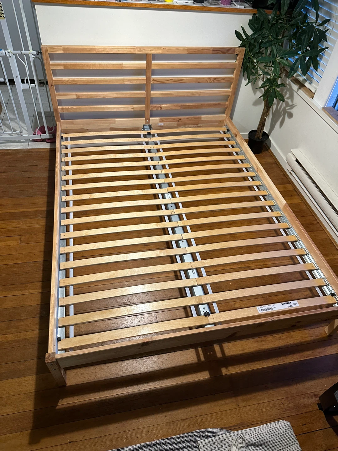 Ikea wooden Double bed frame *Delivery included