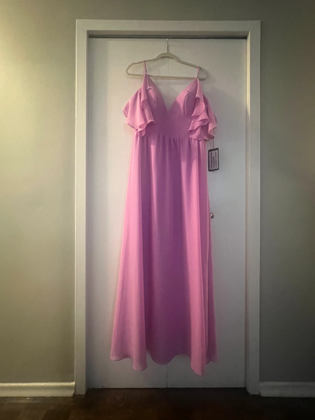 Cocomelody Chiffon Cold Shoulder Ruffle Maxi Dress - photo 3