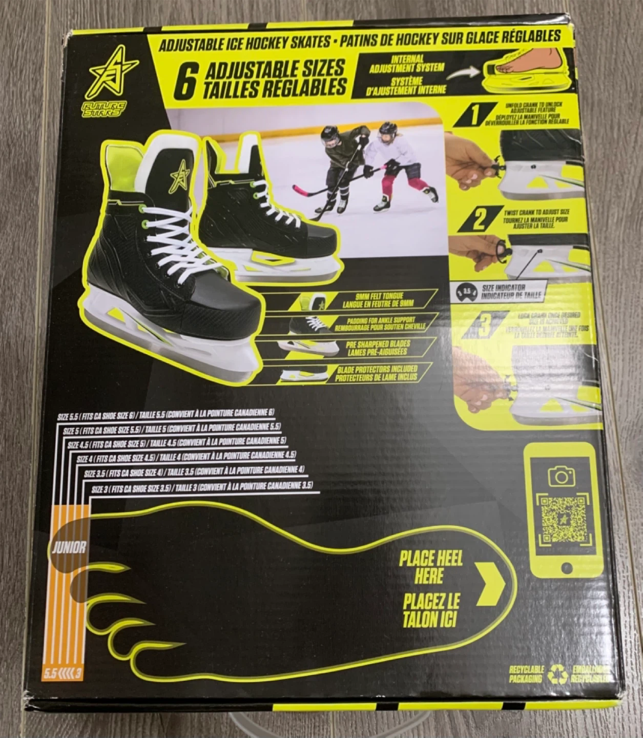 Zone Hockey Junior Adjustable Ice Skates - photo 4