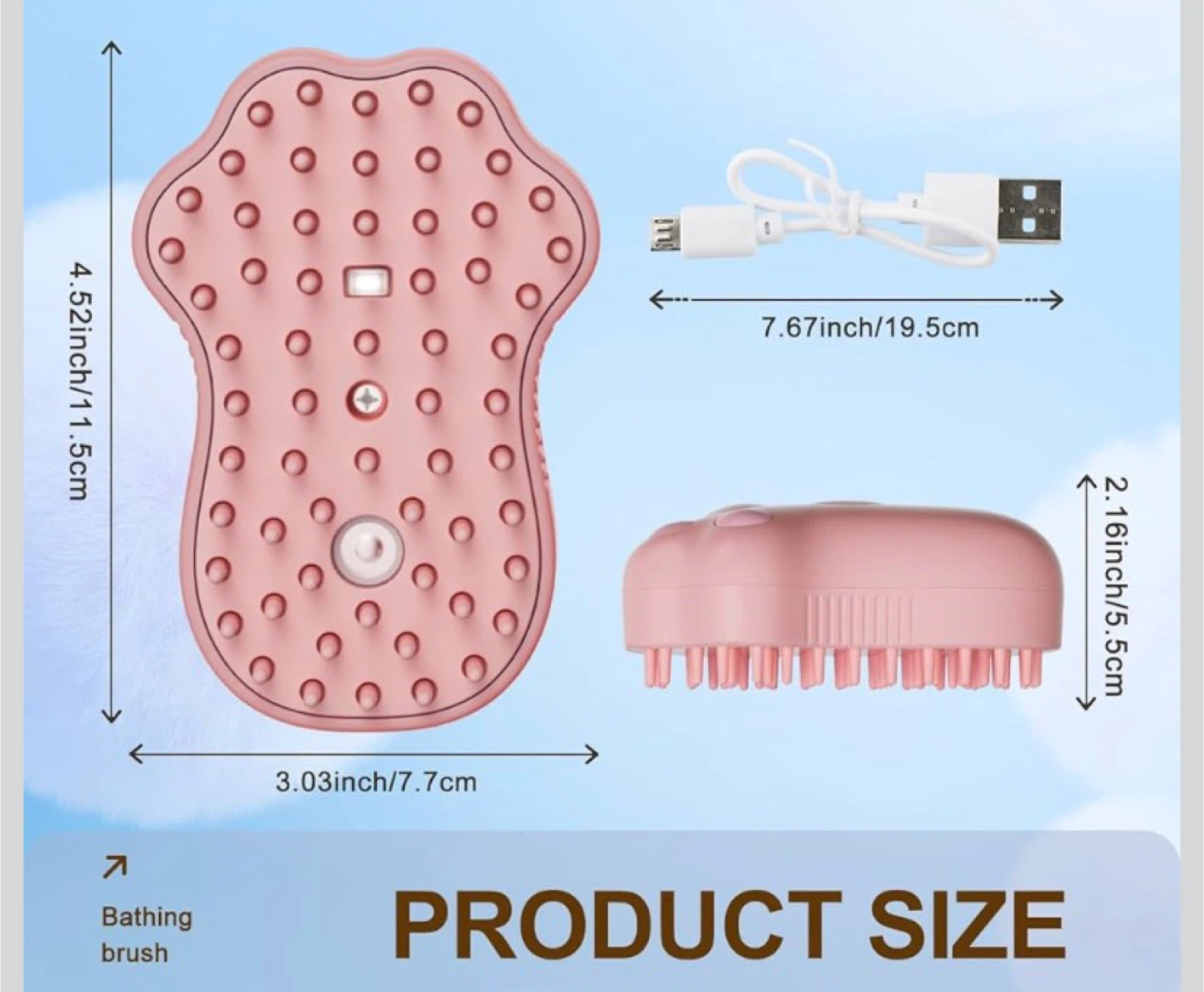 Electronic Steamy Brush Pet Groomer - photo 2