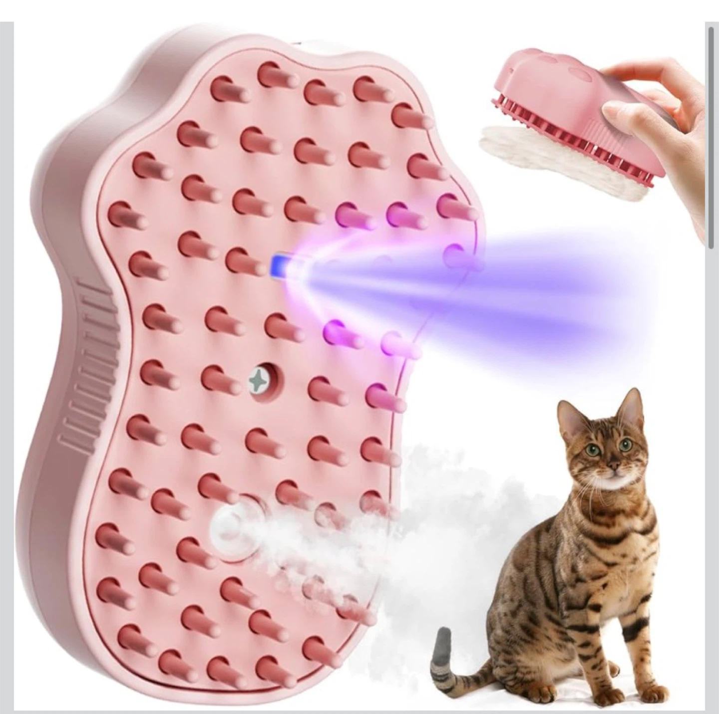 Electronic Steamy Brush Pet Groomer - photo 3