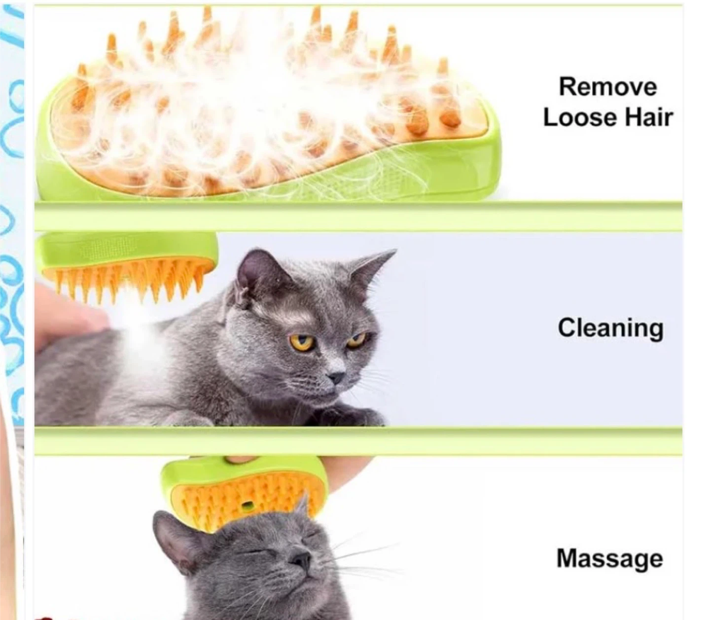 Electronic Steamy Brush Pet Groomer - photo 4