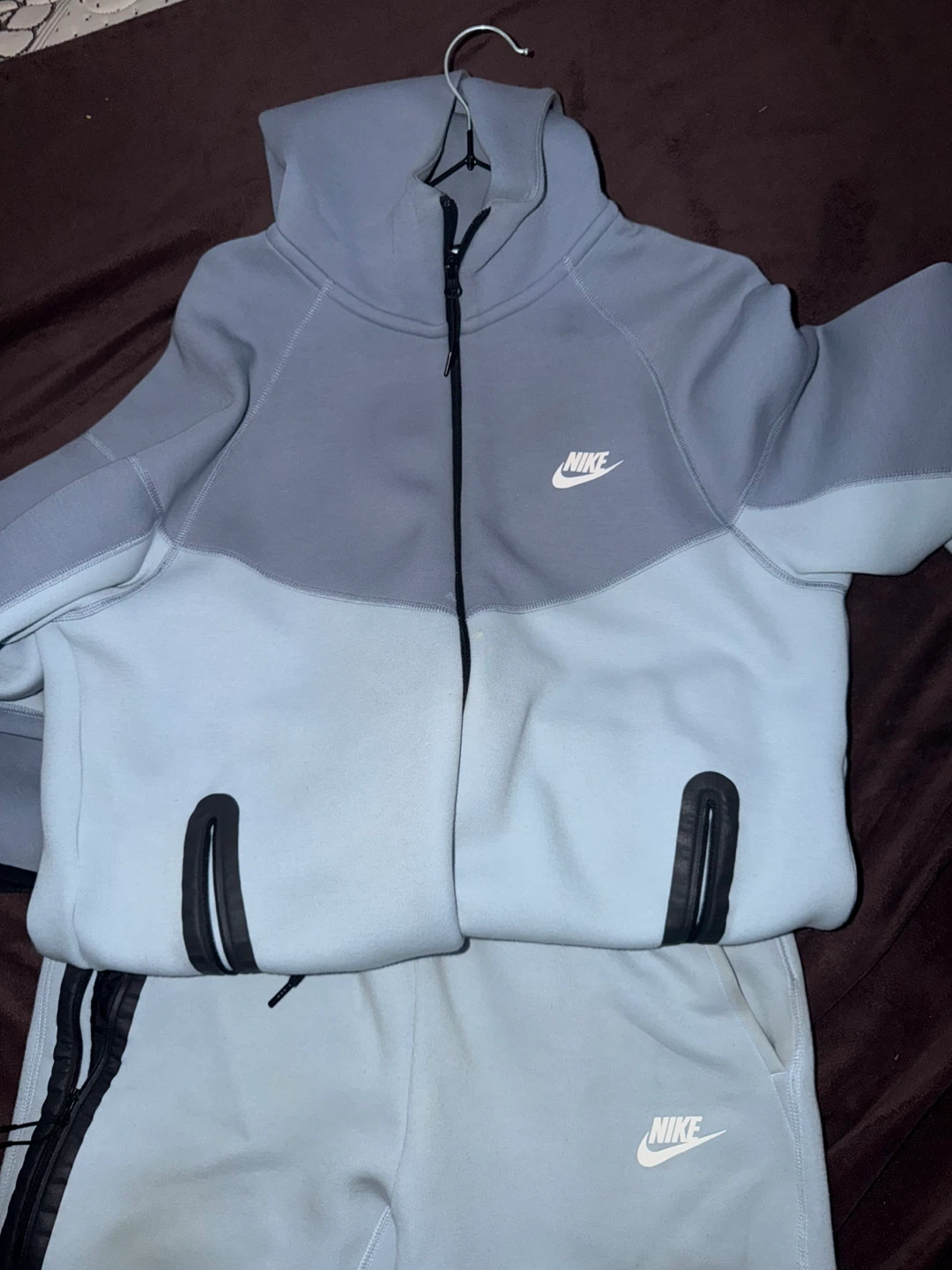 Nike Tech Fleece Tracksuit - Light Blue - Size M