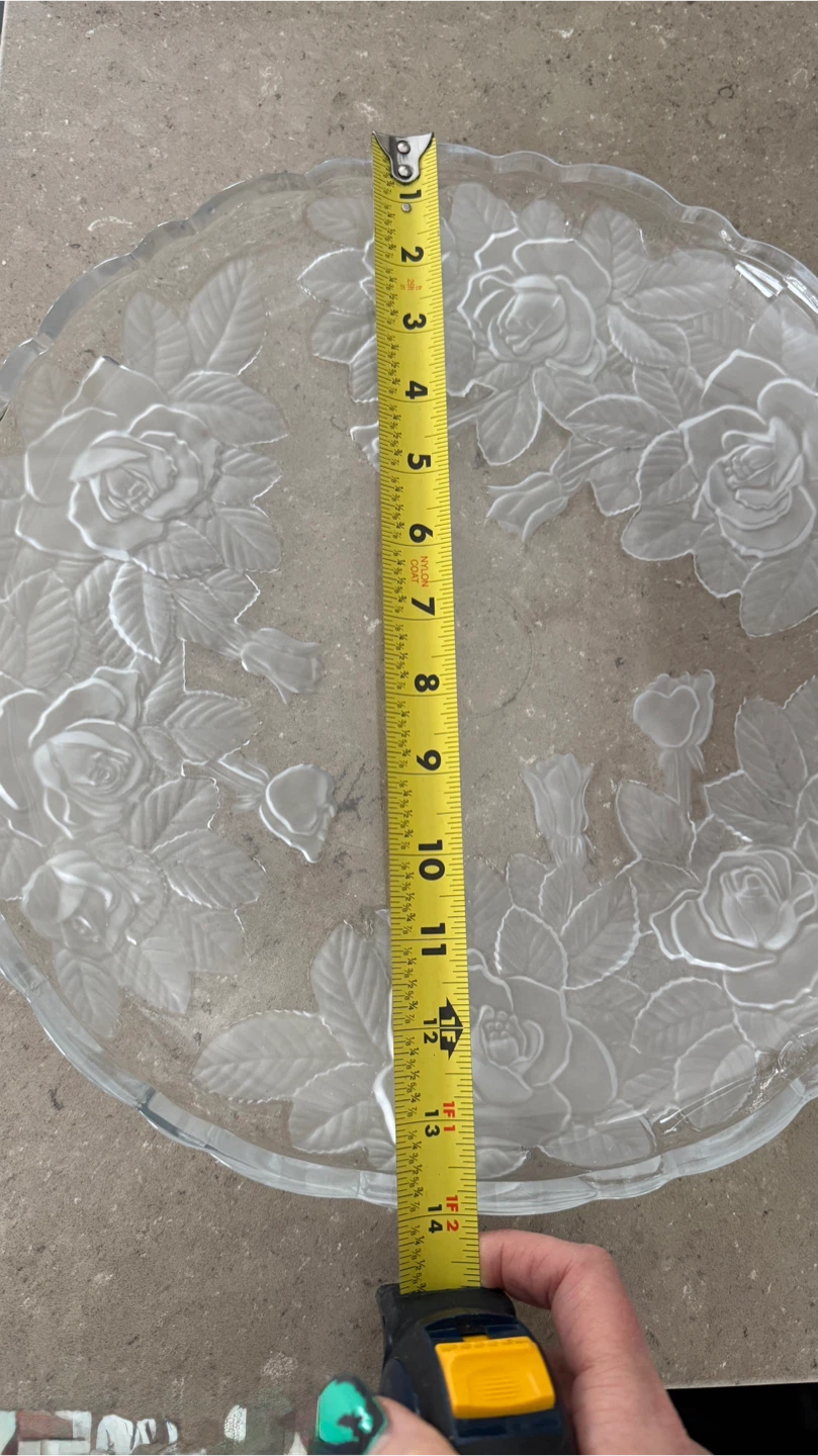 Decorative Glass with rose Embossing - photo 2