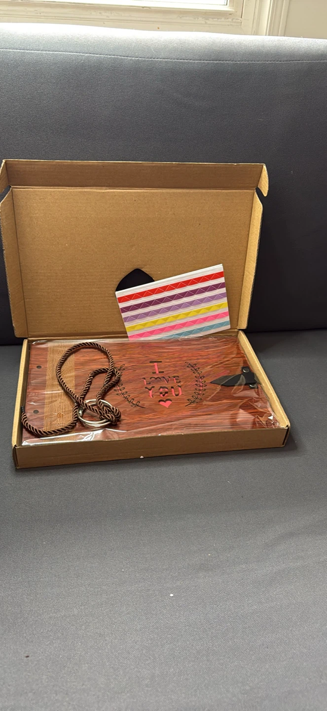 I Love You Wooden Scrapbook Album - photo 2