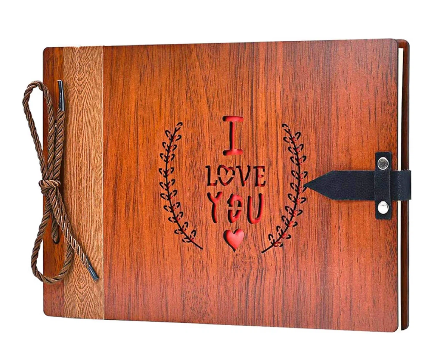 I Love You Wooden Scrapbook Album - photo 3