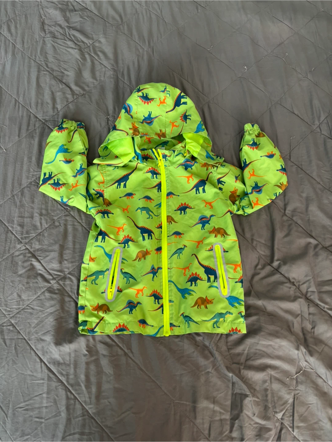 Top & Sky Kids Dinosaur Print Hooded Jacket