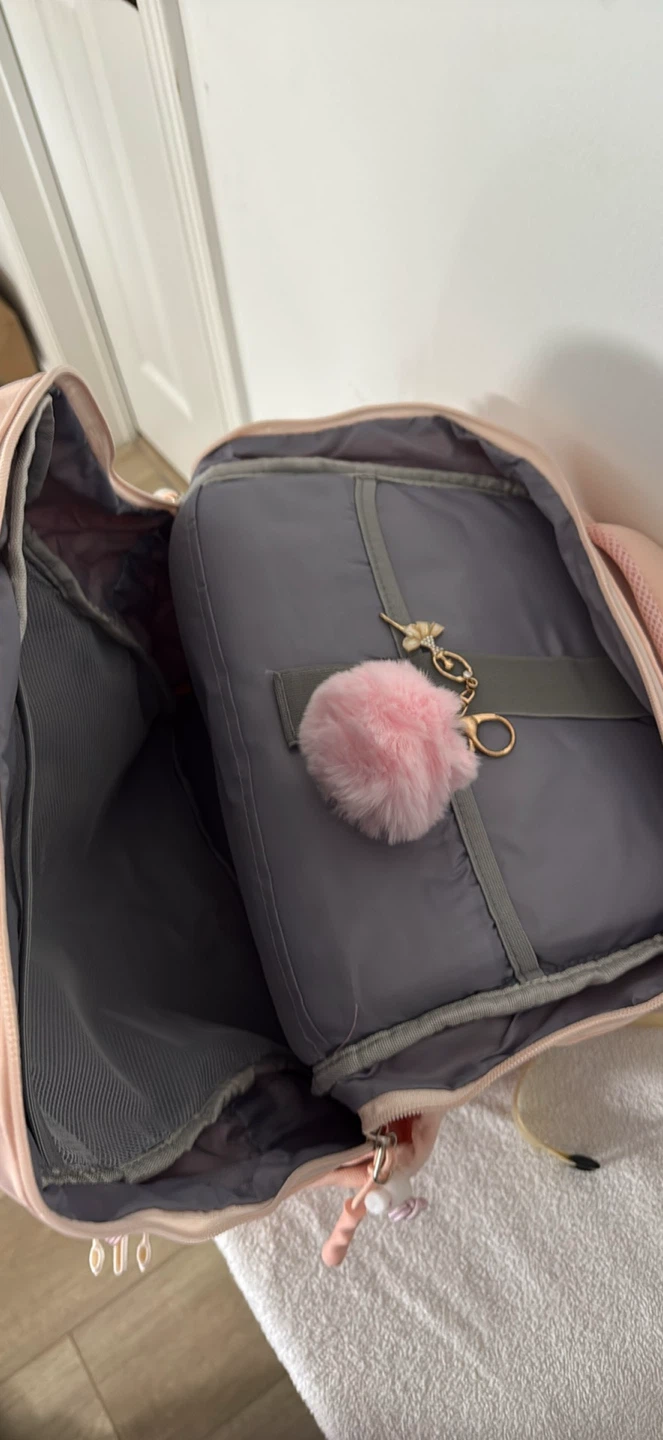 Pink Backpack with Multiple Pockets - photo 5