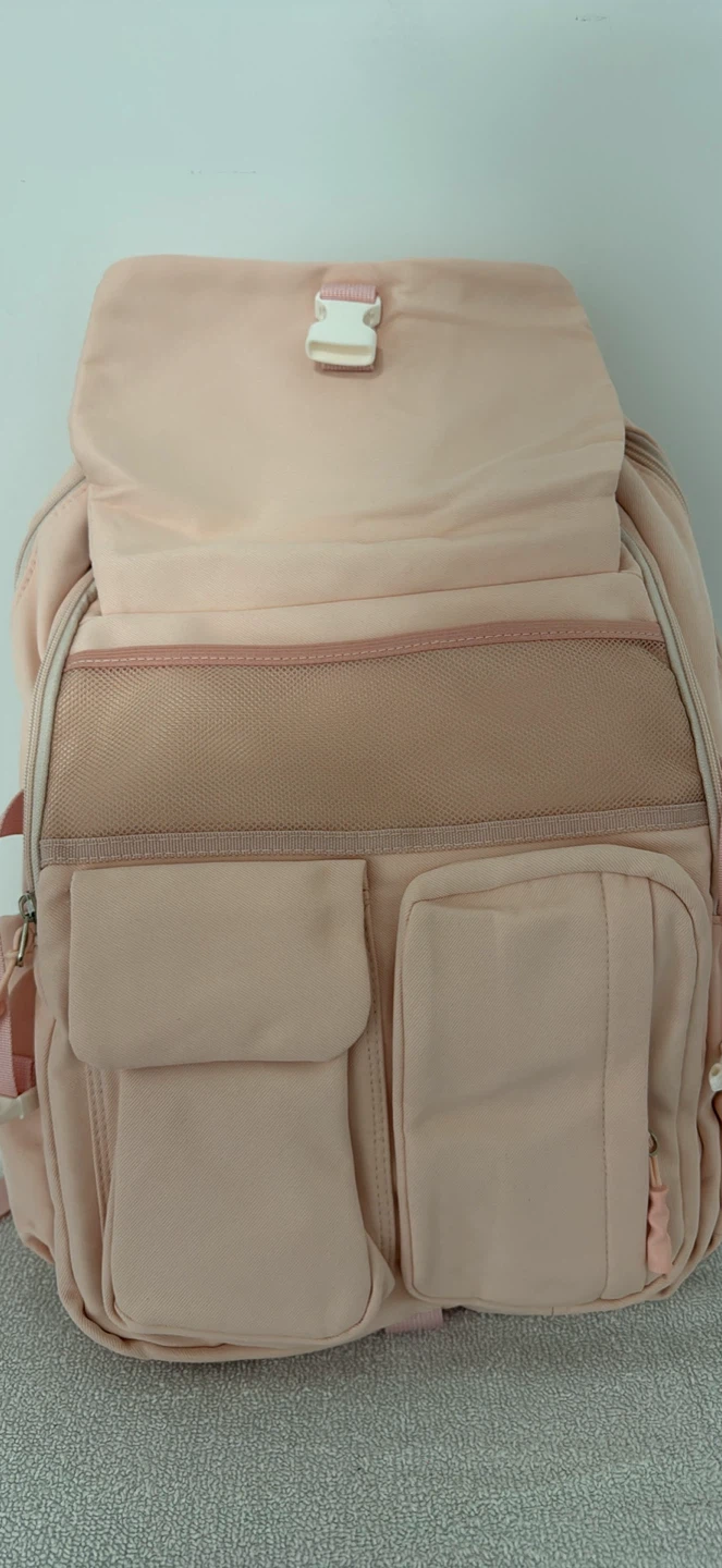 Pink Backpack with Multiple Pockets - photo 2