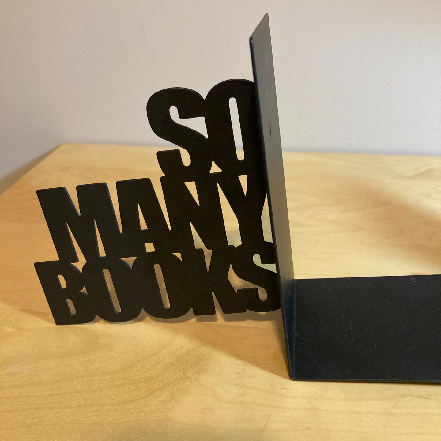 Novelty Metal Bookends - "So Many Books So Little Time" - photo 3