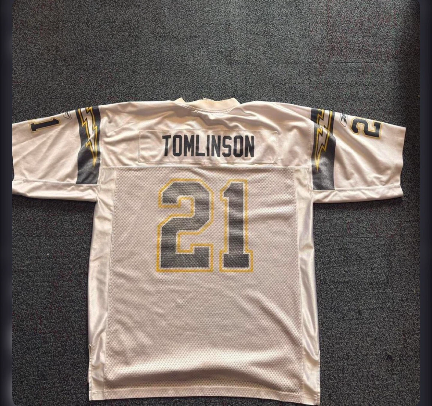 Retro San Diego Chargers LaDainian Tomlinson White jersey. - photo 3
