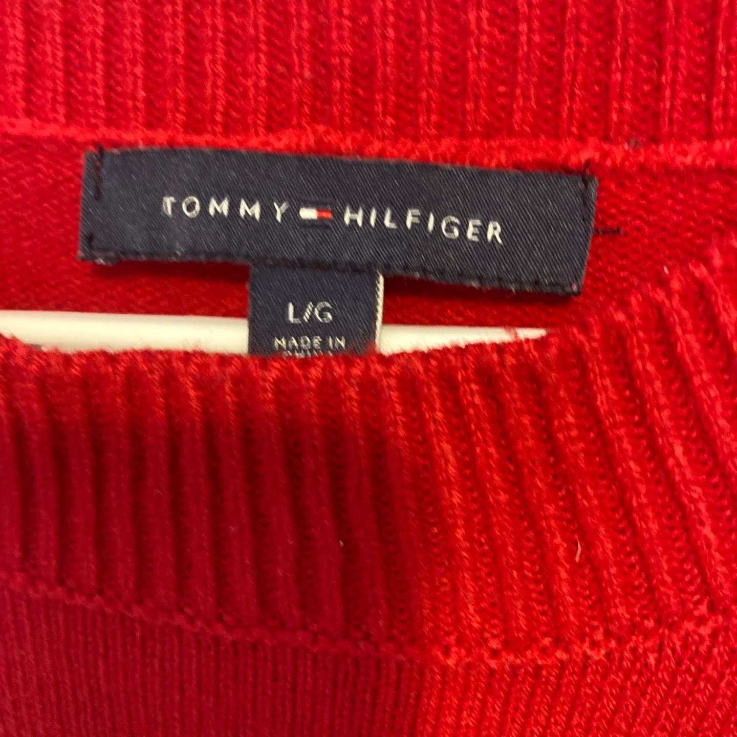 Tommy Hilfiger Red Fair Isle Knit Sweater - Size L - photo 3