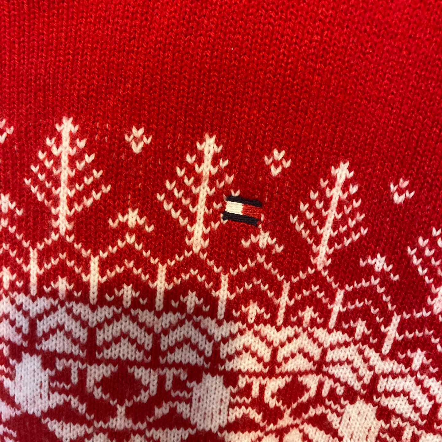 Tommy Hilfiger Red Fair Isle Knit Sweater - Size L - photo 2