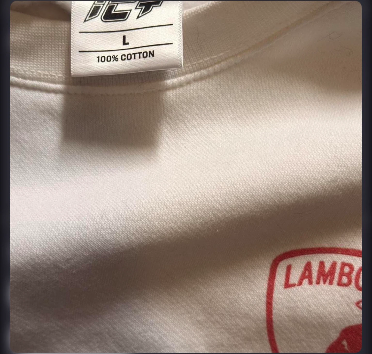 Lamborghini white/red retro car sweatshirt. Size L. - photo 2
