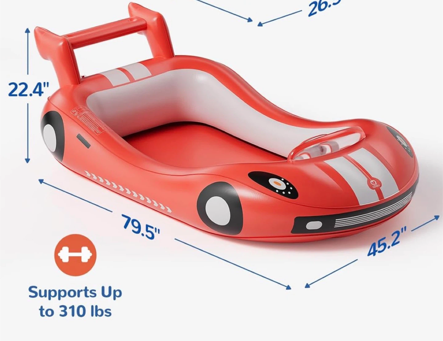 QPAU Inflatable Toddler Travel Bed - Red - photo 3