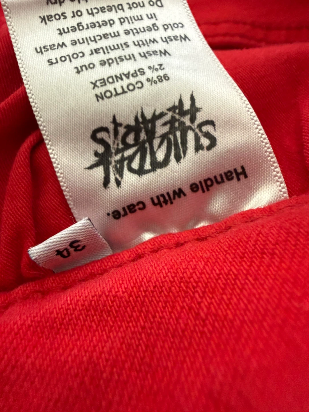 Suicidal Hearts Stacked Jeans RED Size 34 - photo 5