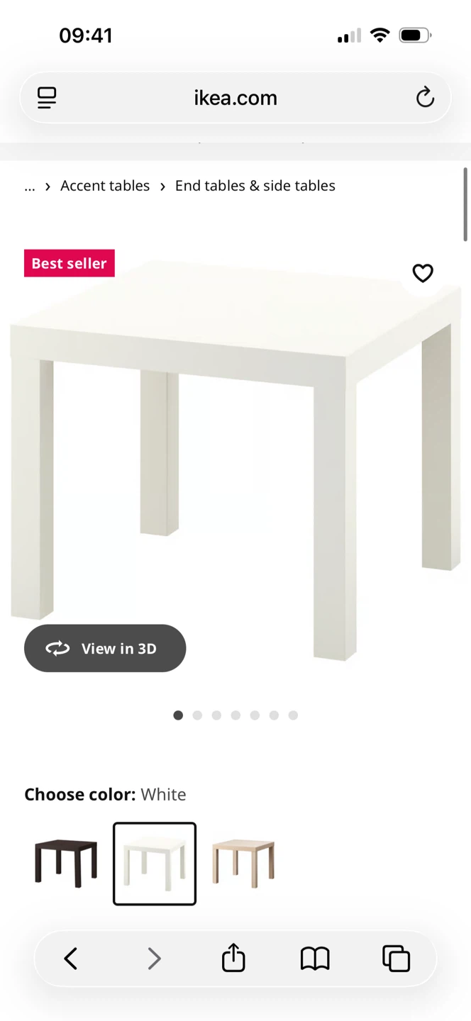 IKEA White Square Side Table