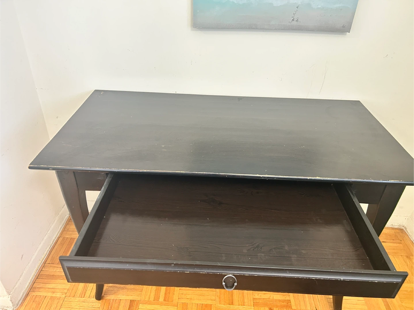 Black Writing Desk with Drawer - photo 2