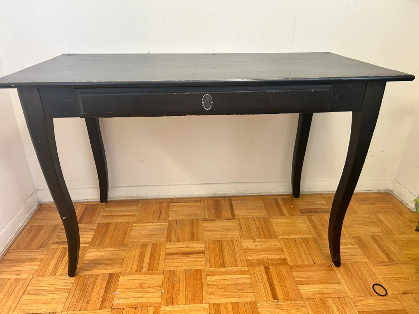 Black Writing Desk with Drawer