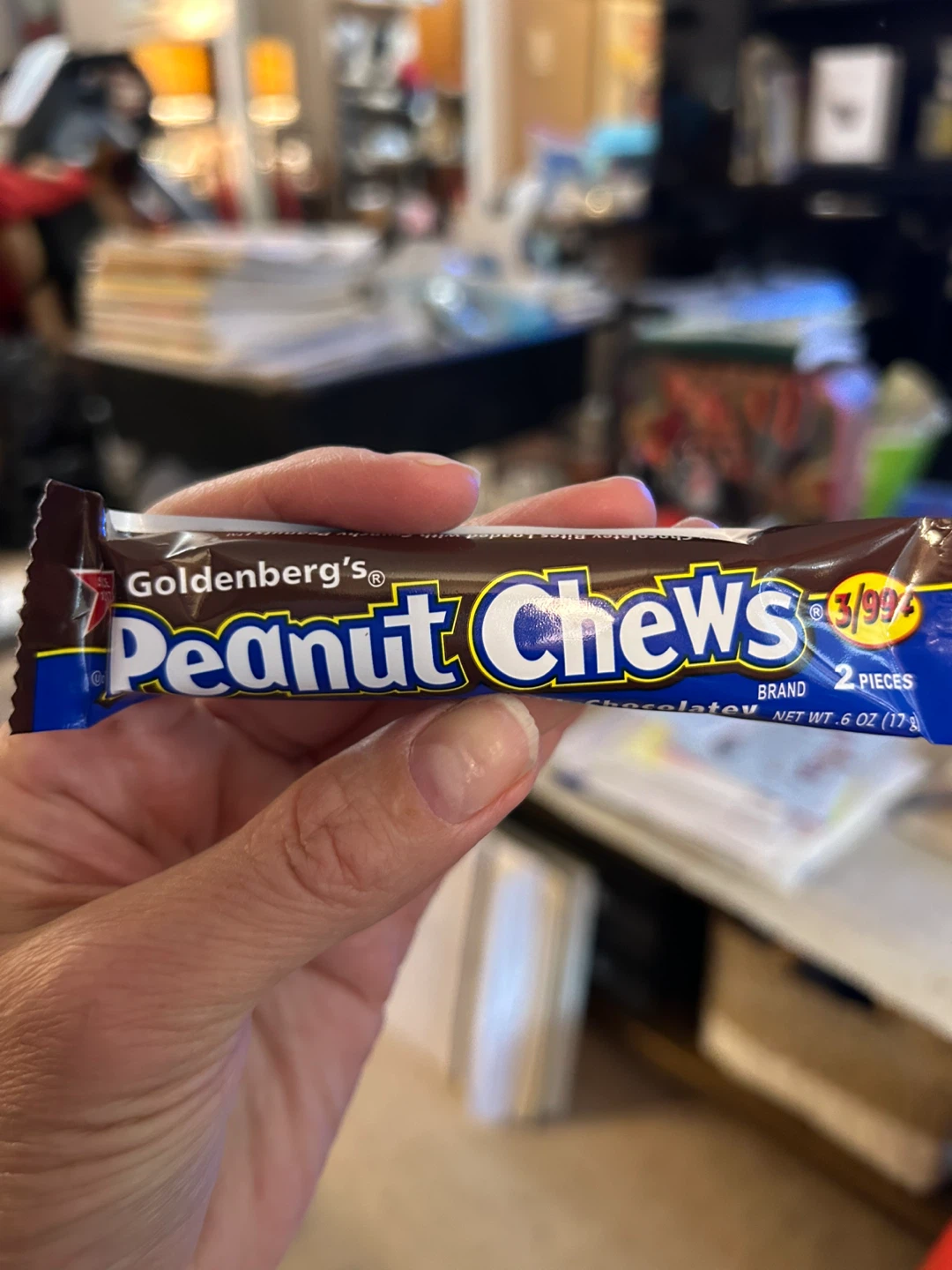Goldenberg's Peanut Chews - Original Dark - 2 Piece Bars - photo 2