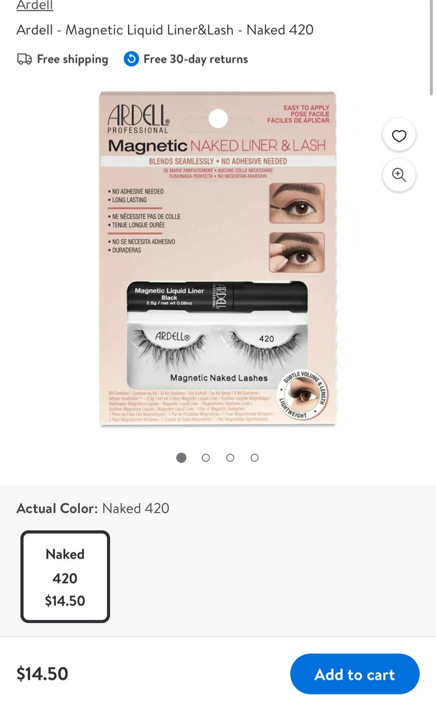 Bundle of 10 Ardelle Magnetic Naked Liner & Lash Kit - Naked 420 - photo 2