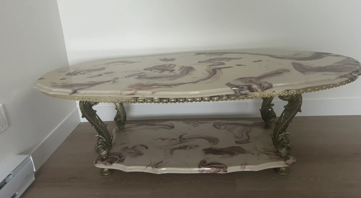 Marble coffee table