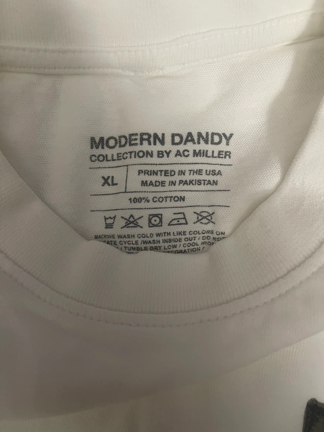 Modern Dandy Collection by AC Miller White Cotton T-Shirt XL - photo 2