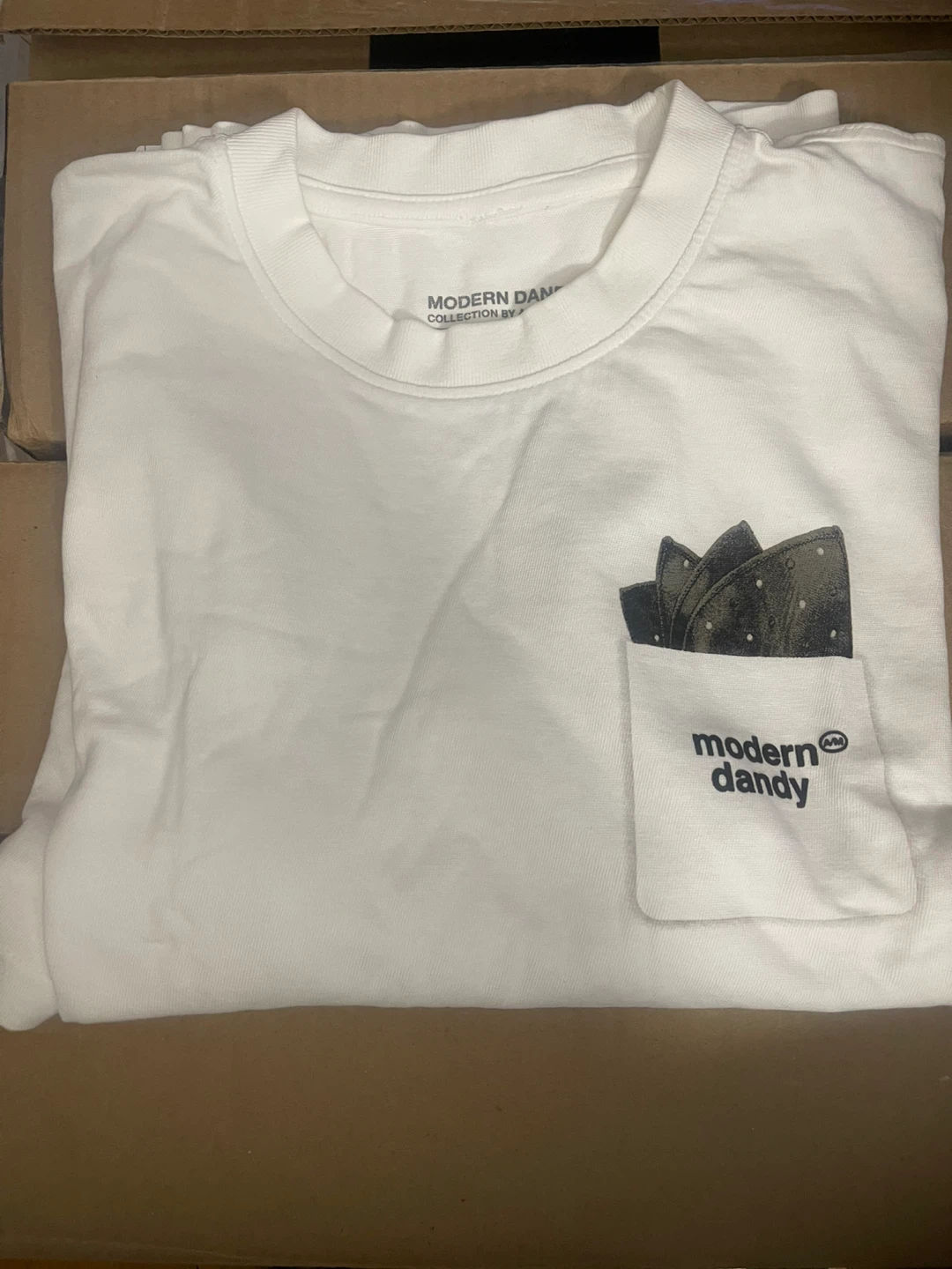 Modern Dandy Collection by AC Miller White Cotton T-Shirt XL