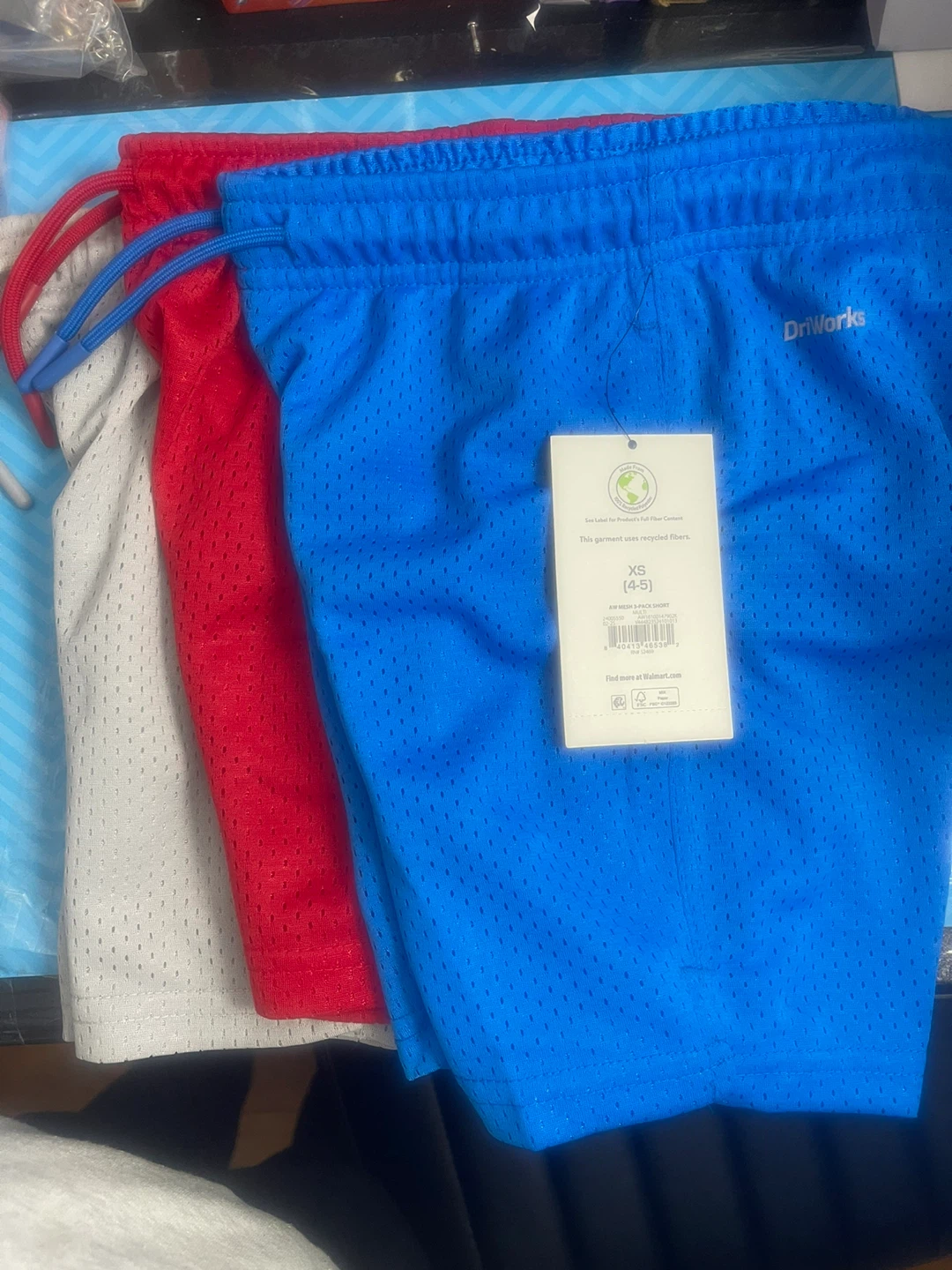 Athletic Works Kids Shorts 3-Pack Size XS (4-5)