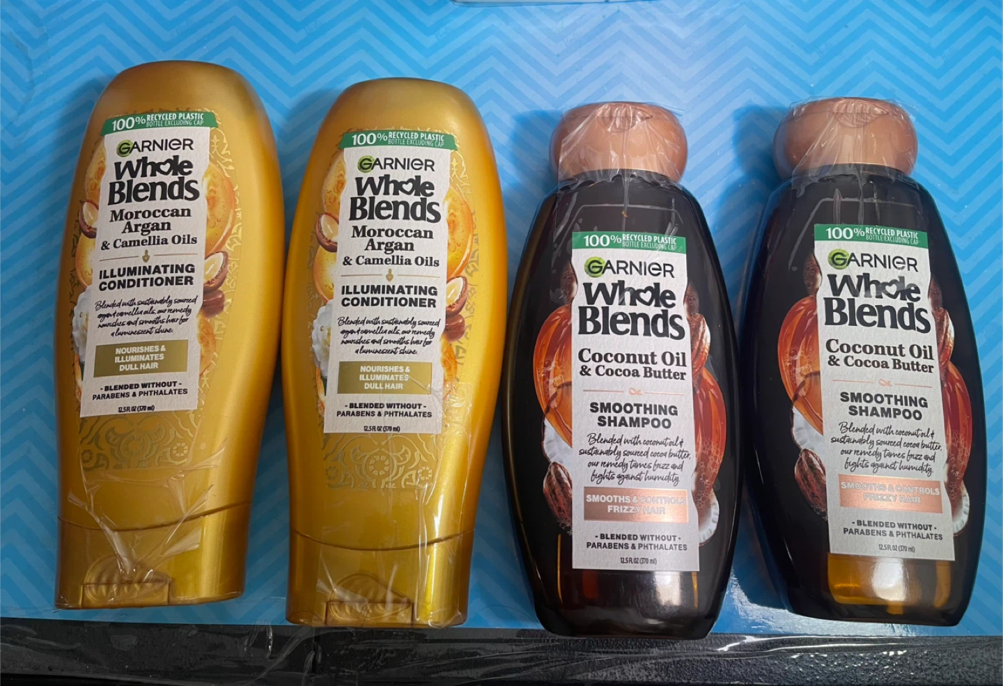 Garnier Whole Blends bundle of 4 shampoo and conditioner
