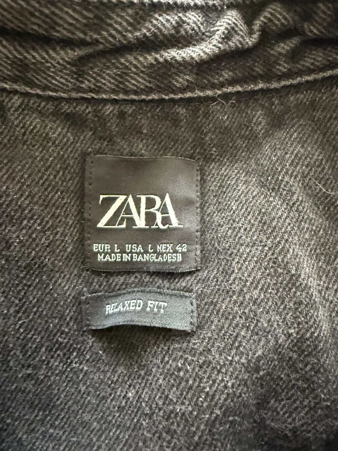 ZARA Distressed Black Denim Shirt Jacket - photo 2