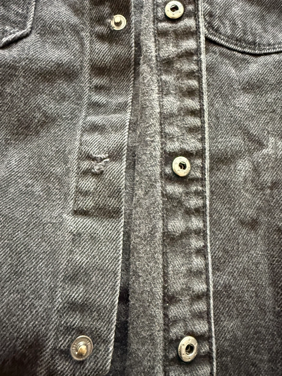 ZARA Distressed Black Denim Shirt Jacket - photo 4