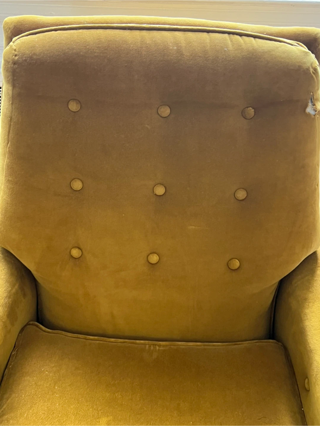 Vintage Mustard Yellow rocking Armchair sofa - photo 2