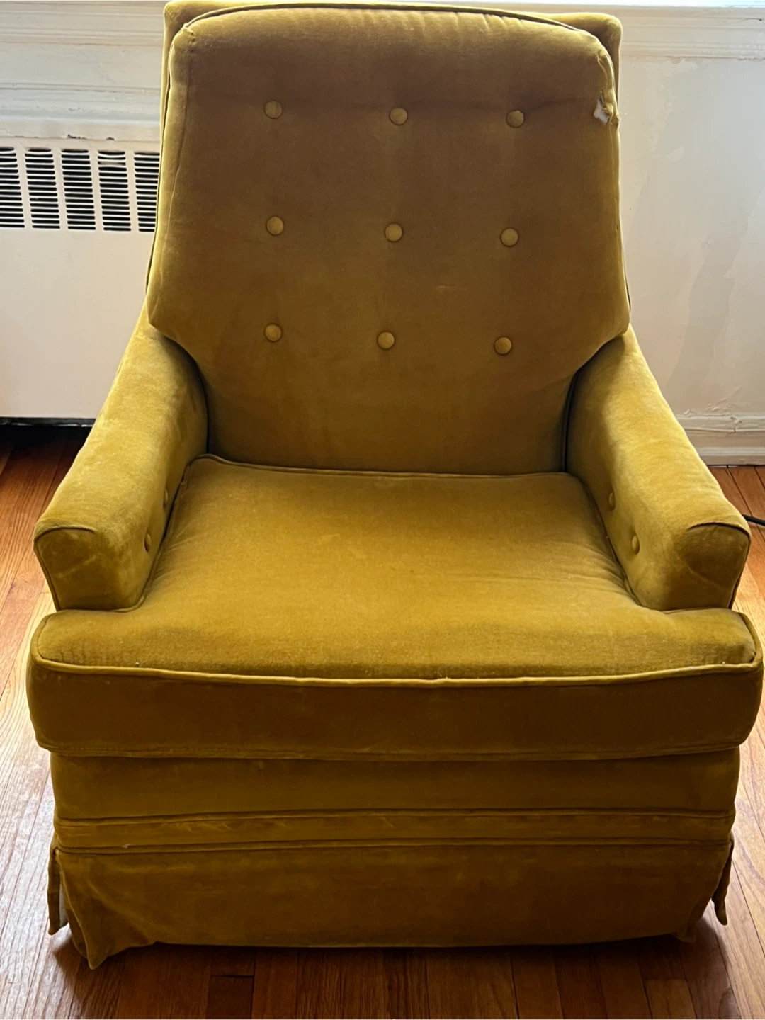 Vintage Mustard Yellow rocking Armchair sofa