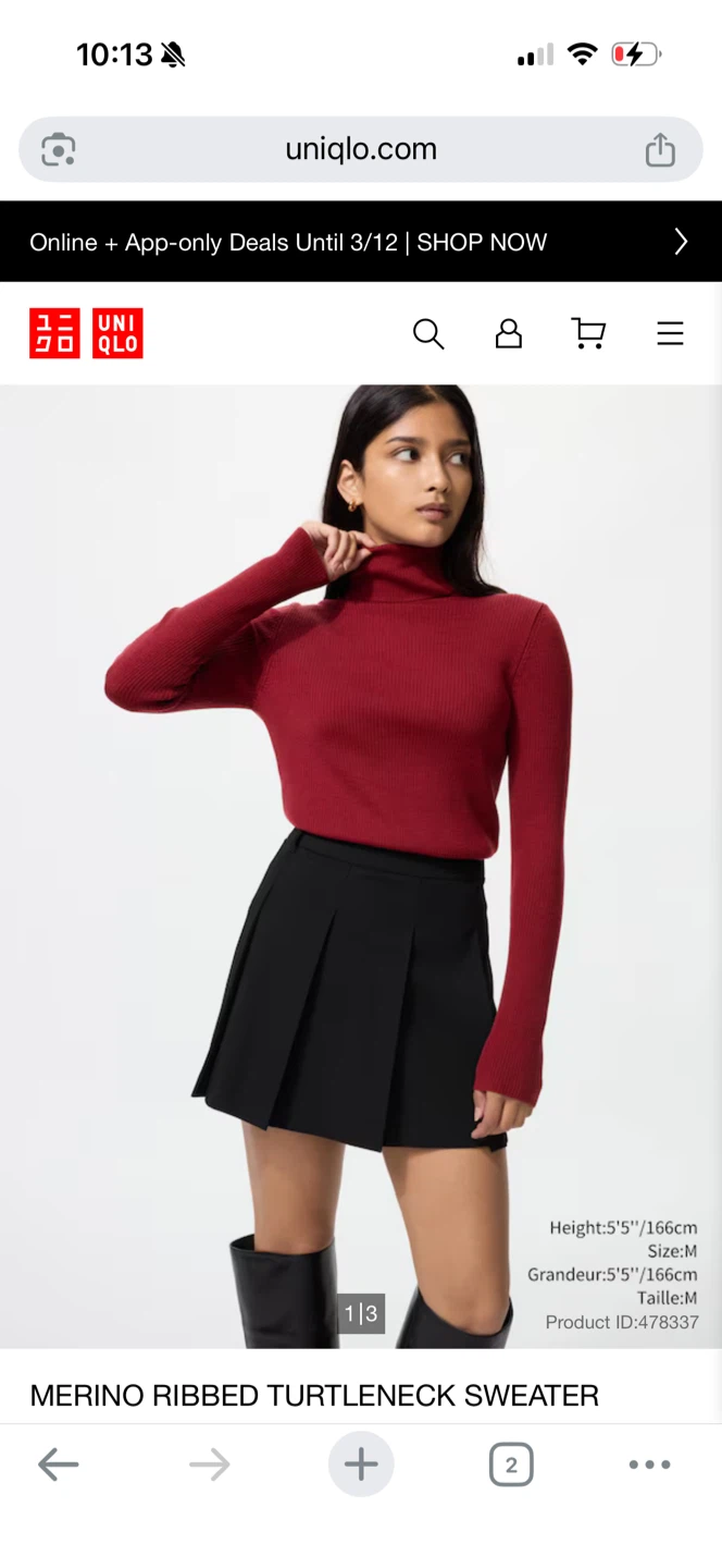 New Uniqlo Merino Ribbed Turtleneck Sweater - photo 3