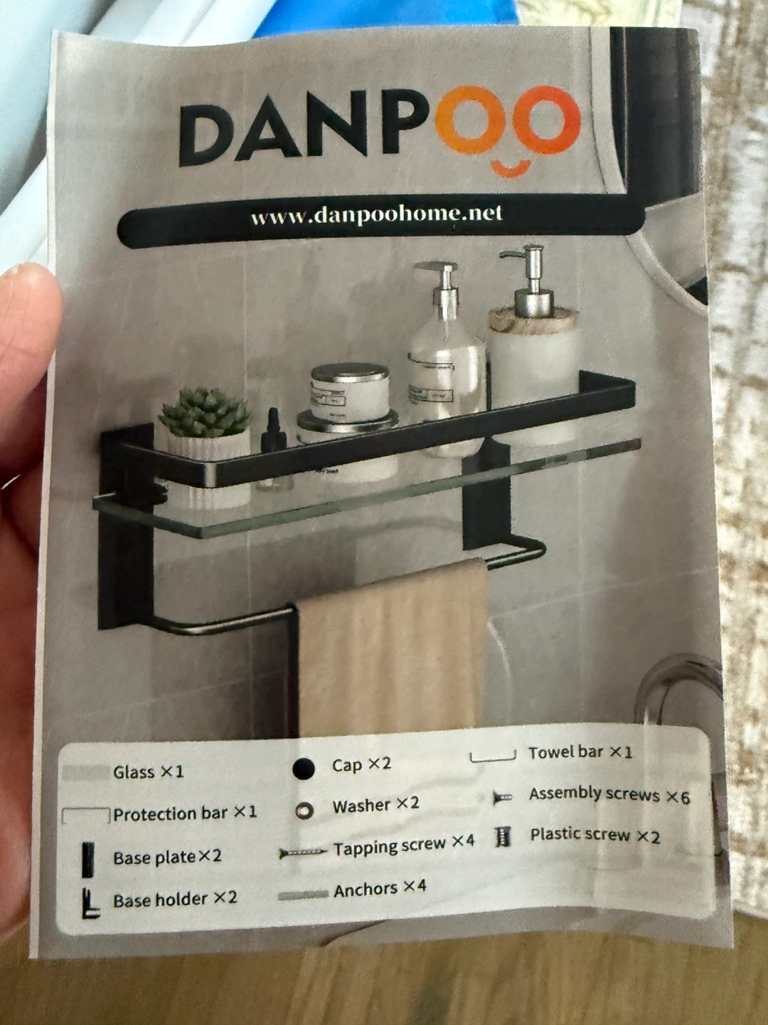 DANPOO Bathroom Shelves with Towel Bar - photo 2