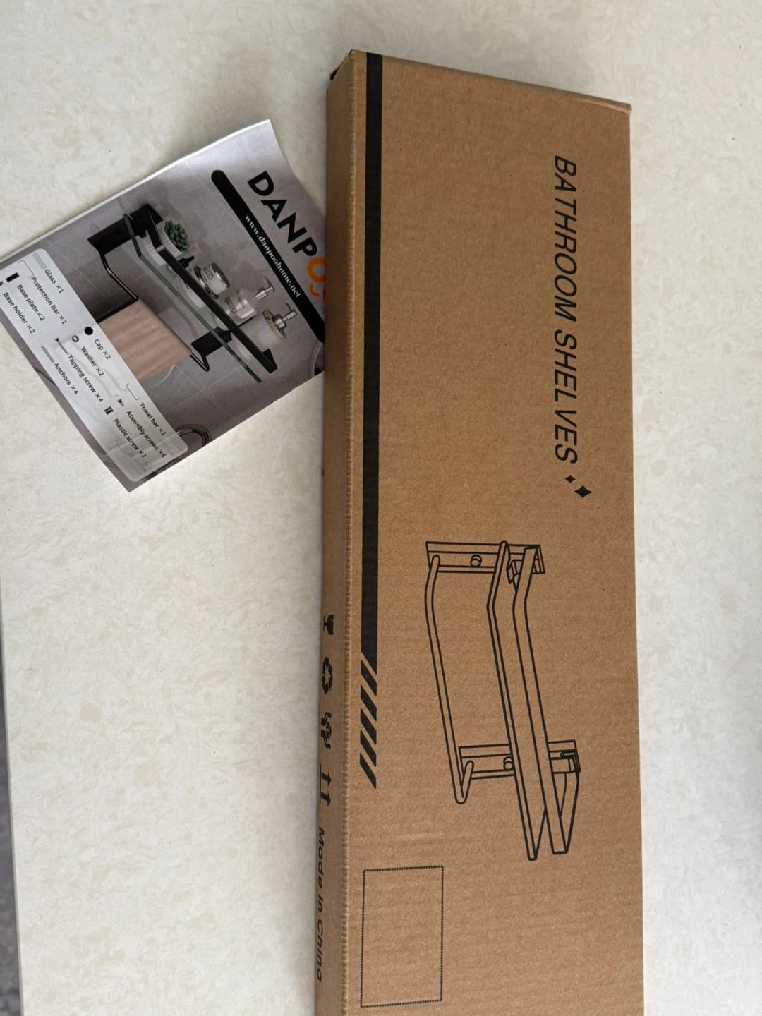 DANPOO Bathroom Shelves with Towel Bar - photo 3