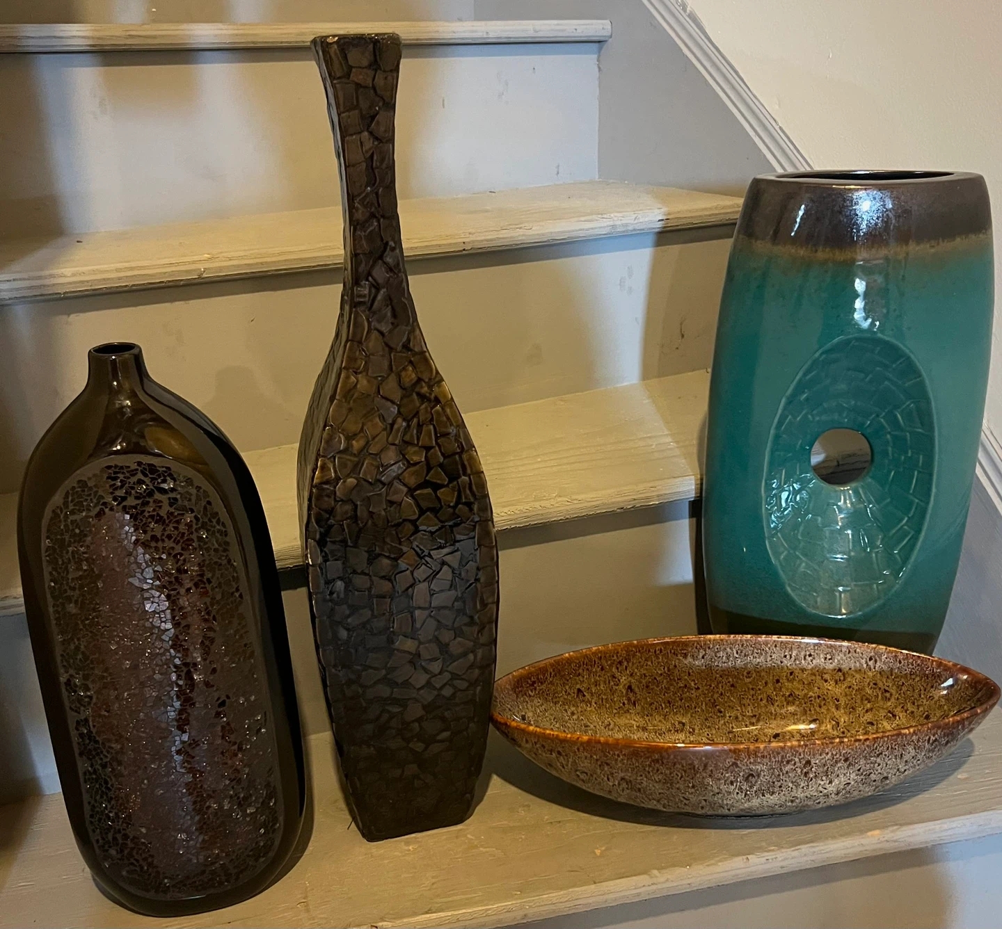 Set of 4 Decorative Vases and Bowl