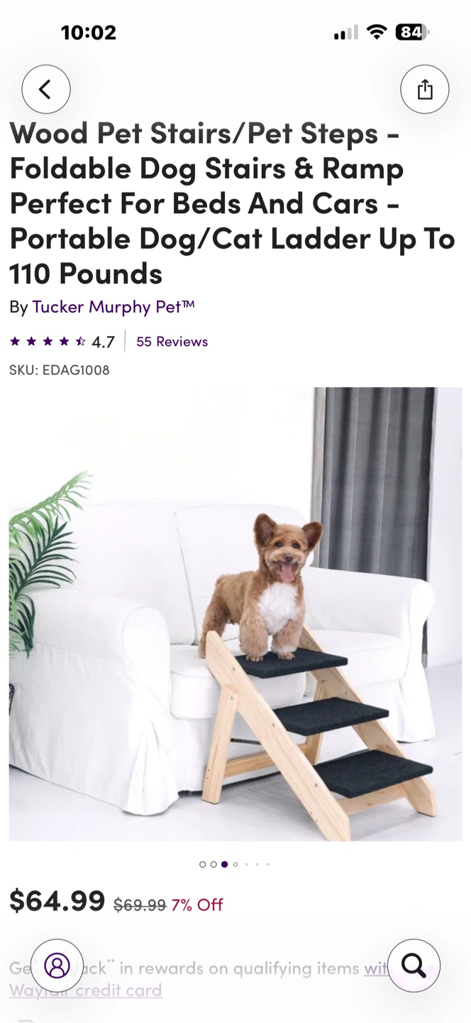 Tucker Murphy Pet Wood Pet Stairs/Steps - Foldable Dog Stairs - photo 3