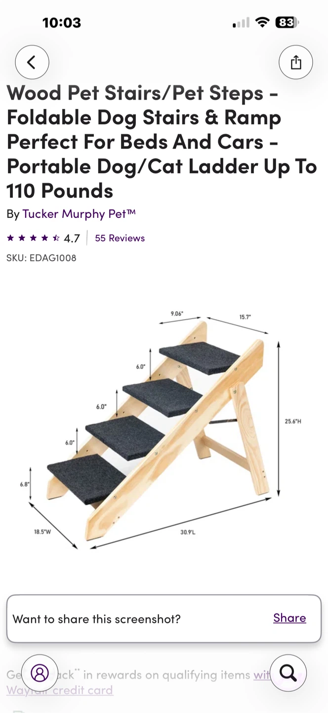 Tucker Murphy Pet Wood Pet Stairs/Steps - Foldable Dog Stairs - photo 2