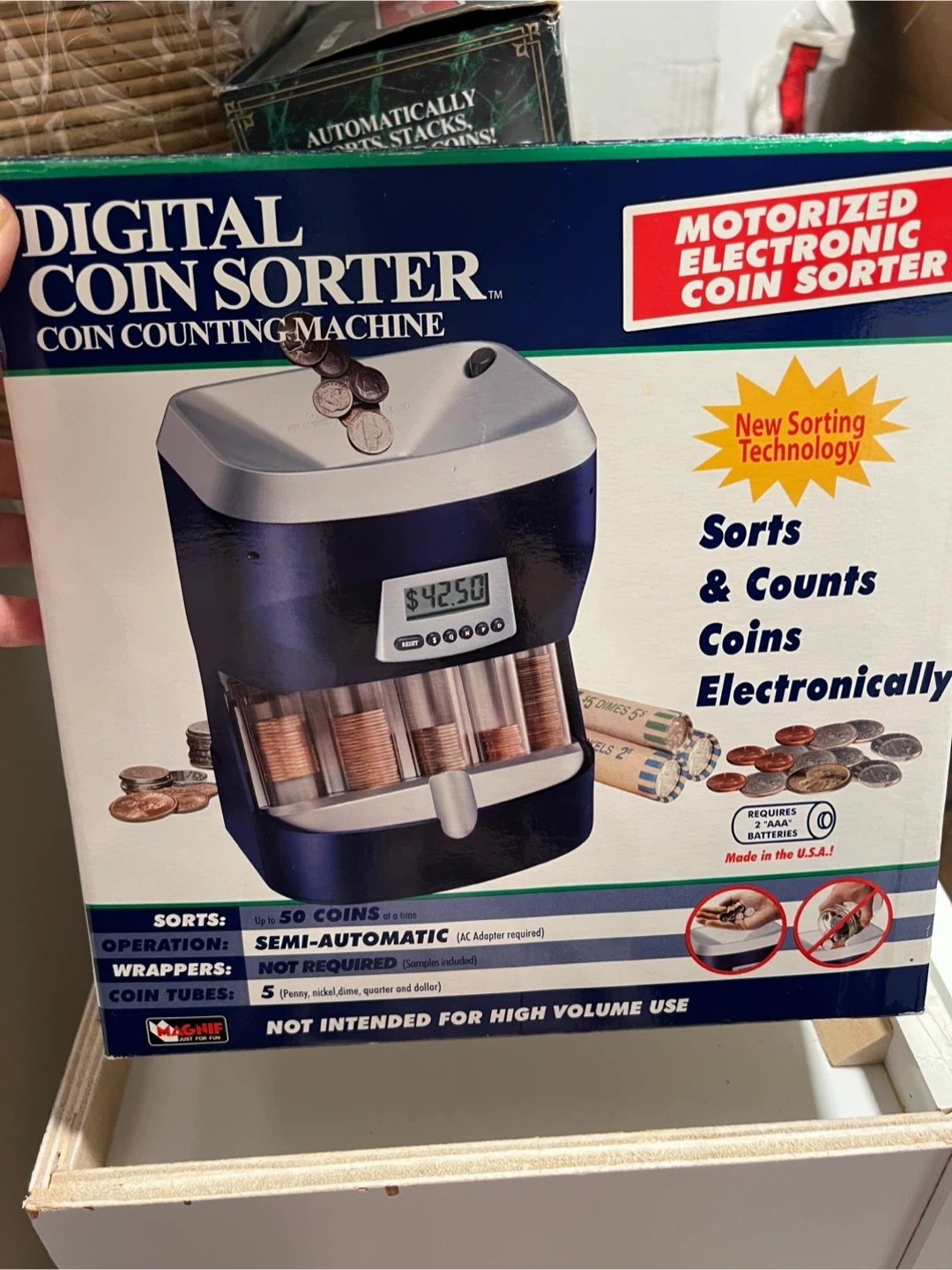 Mag-NIF Digital Coin Sorter - Motorized Electronic Coin Counter