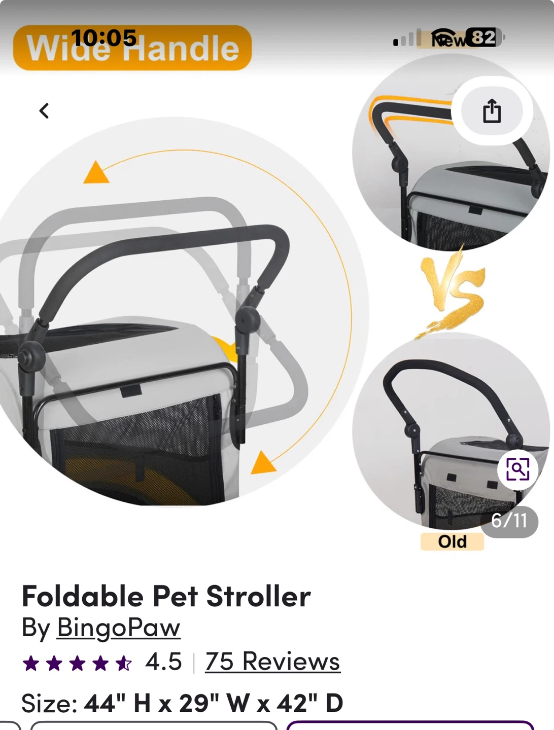BingoPaw Foldable Pet Stroller - photo 4