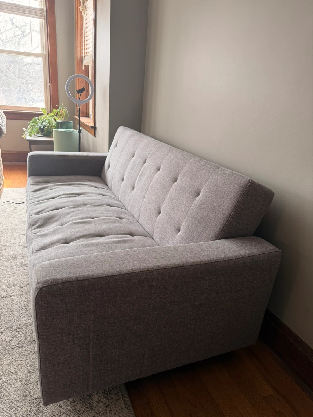 Grey Tufted Sofa