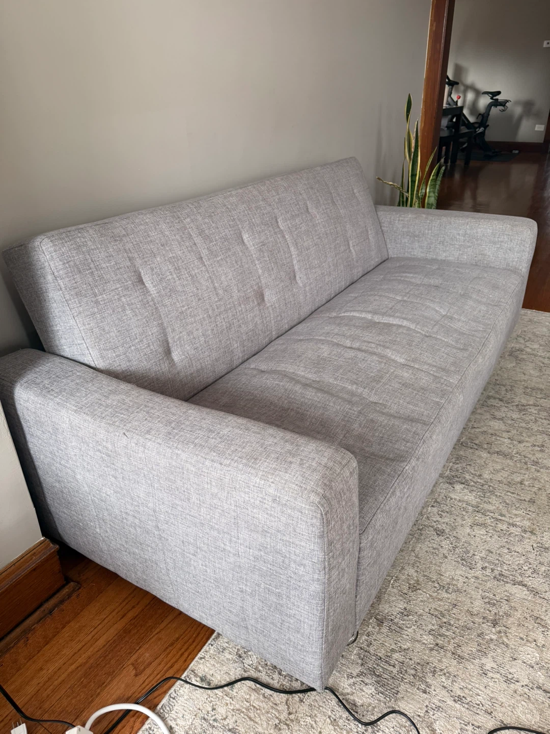 Grey Tufted Sofa - photo 3