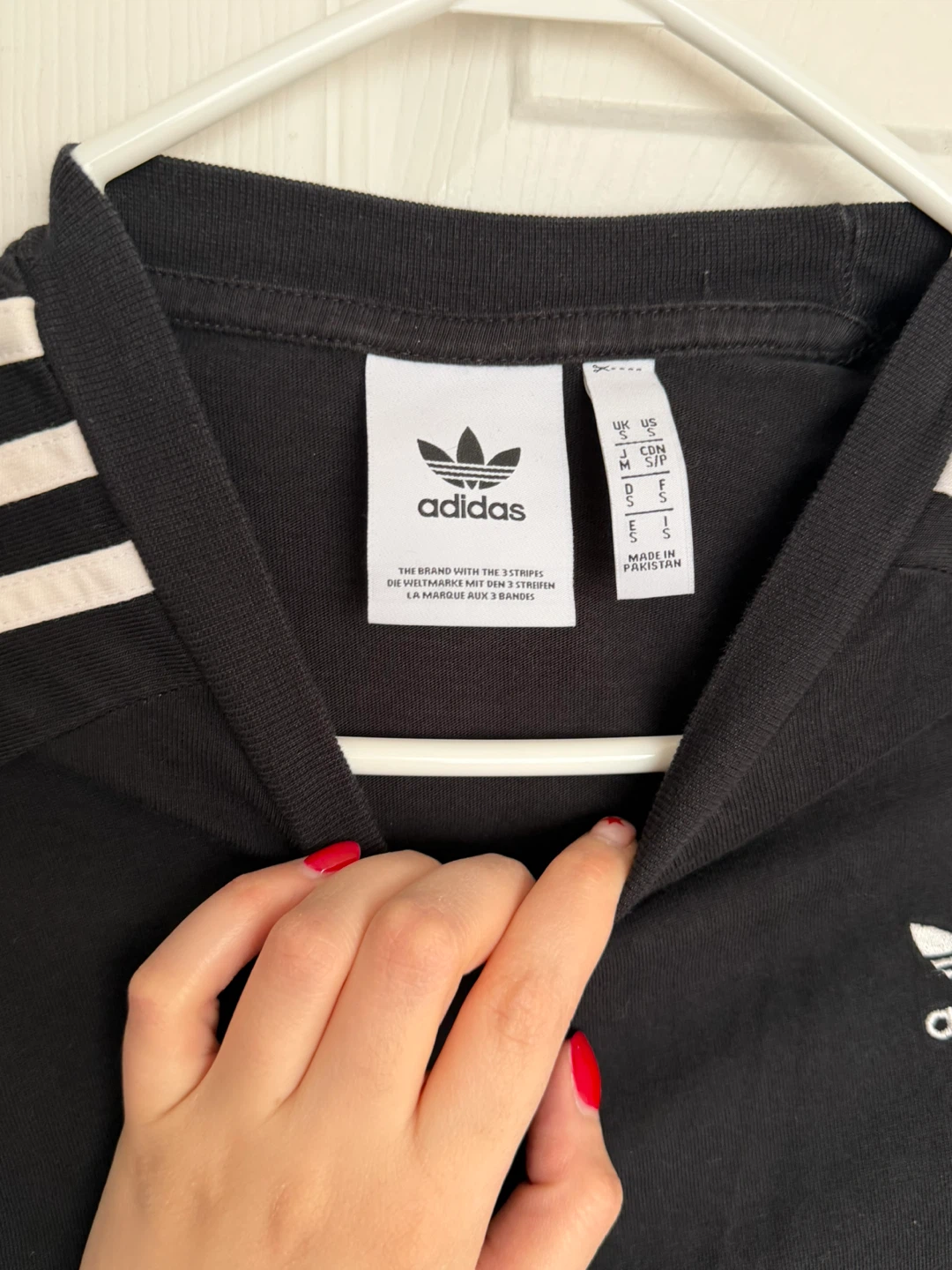 Adidas Black Long Sleeve T-Shirt with 3-Stripes - photo 2