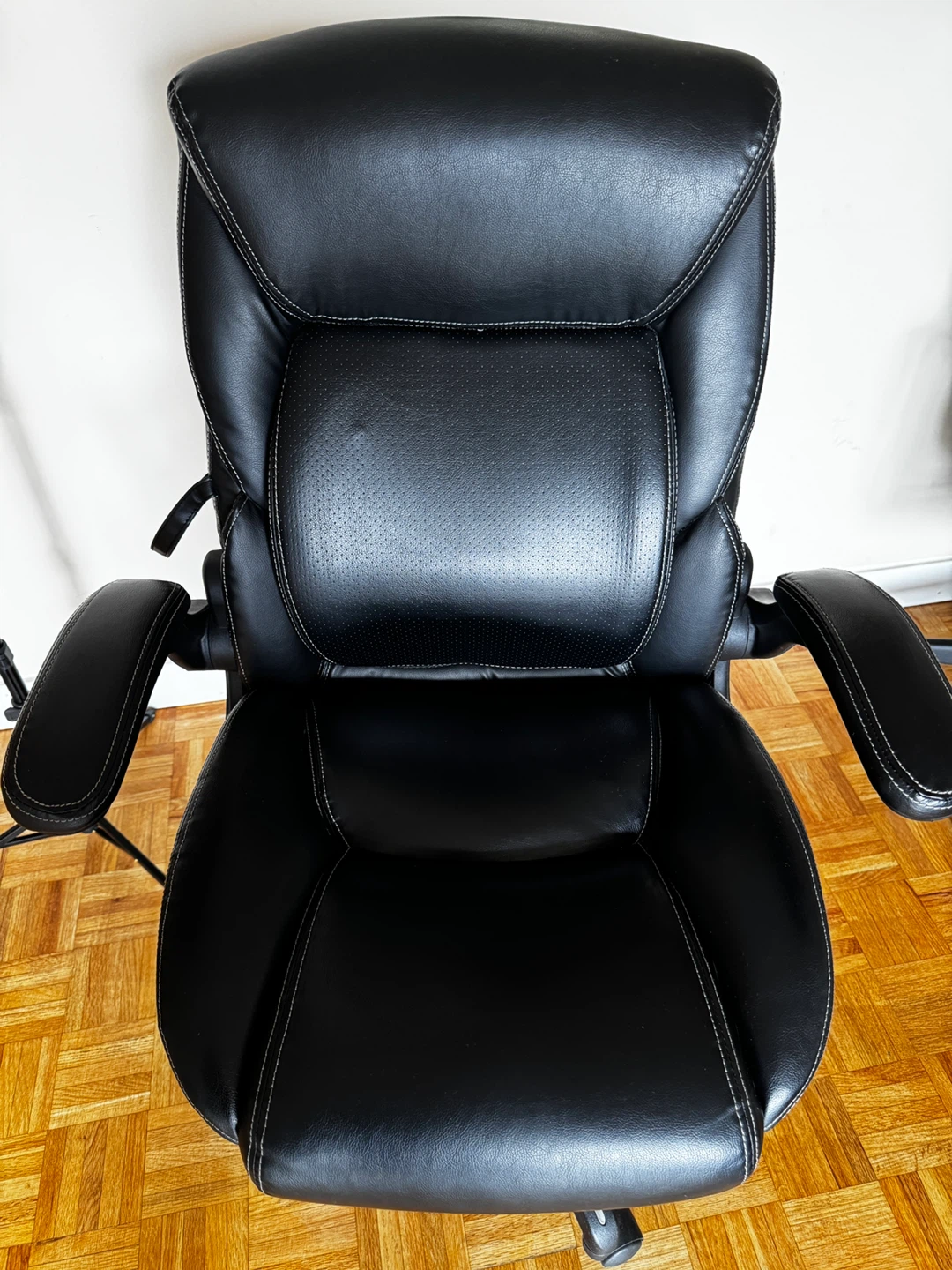 Black Faux Leather Executive Office Chair - photo 5