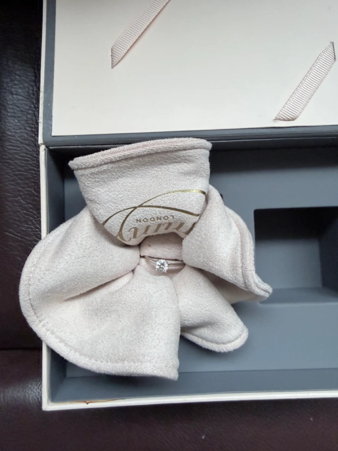 Emmy London 18 Karat White Gold Engagement Ring - photo 2