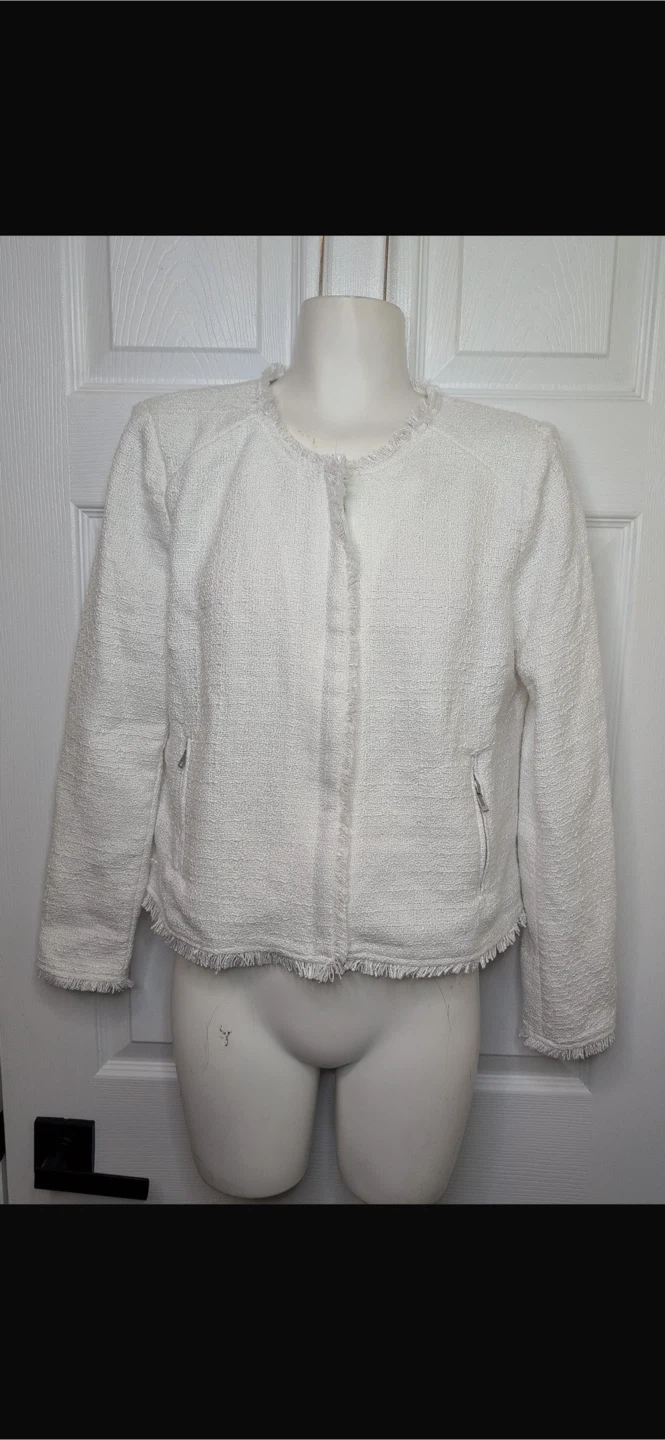 NEW! BB Dakota Feeling Fancy White Textured Jacket - photo 2