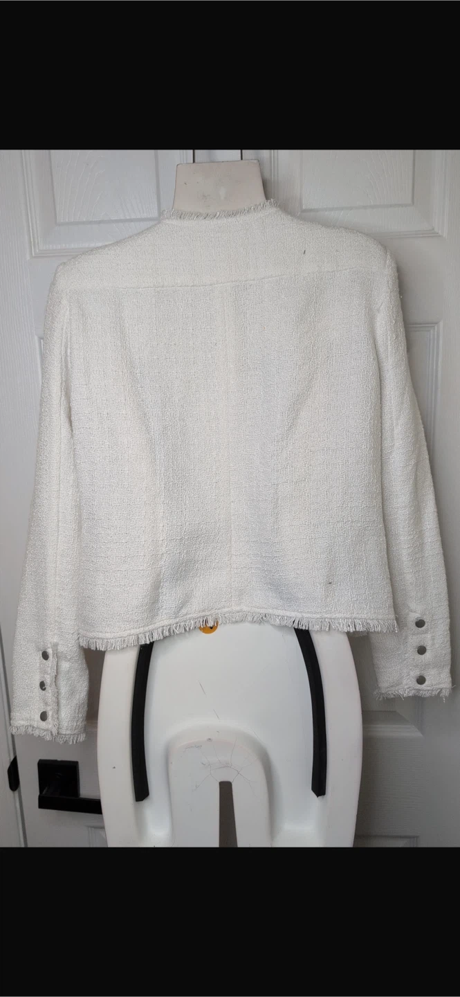 NEW! BB Dakota Feeling Fancy White Textured Jacket - photo 3