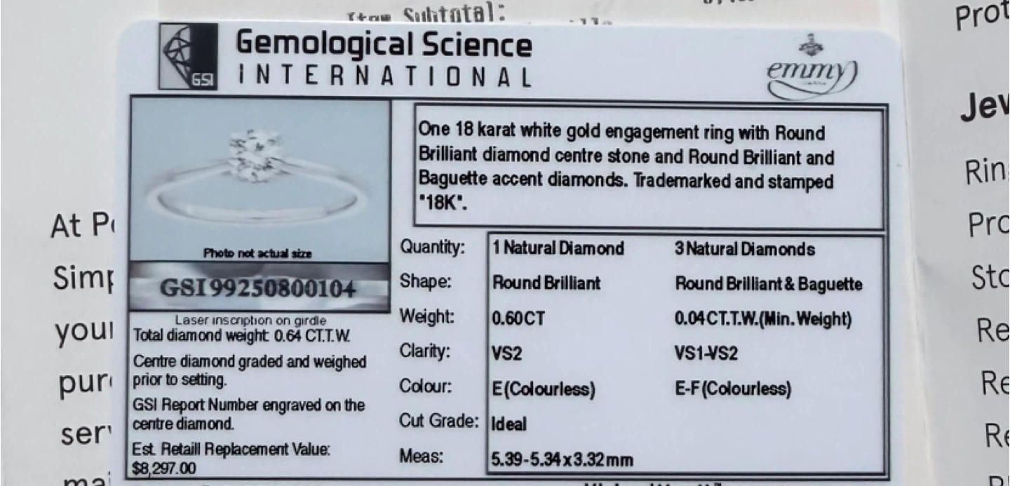 Emmy London 18 Karat White Gold Engagement Ring - photo 5